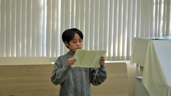 読書感想文の部　最優秀賞　遠藤想太さん（糠沢小４年）